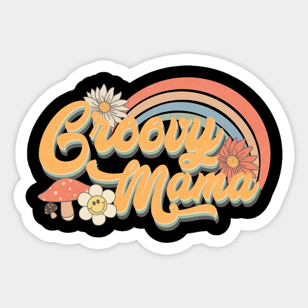 Retro Groovy Mama Sticker by bellofraya